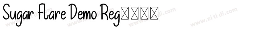 Sugar Flare Demo Reg字体转换